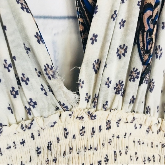 Free People Flared Boho Style Summer Milkmaid  Dress XS - Picture 3 of 6